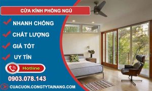 dịch vụ lắp cửa kính phòng ngủ