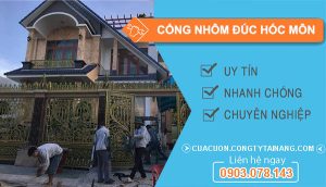 cổng nhôm đúc Hóc Môn