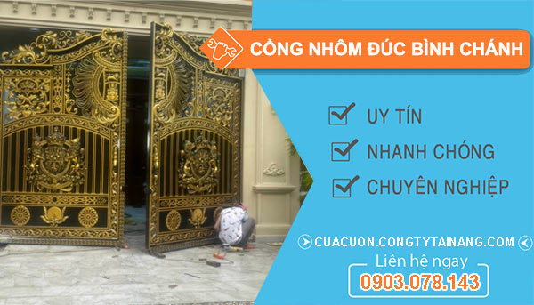 cổng nhôm đúc tại Bình Chánh