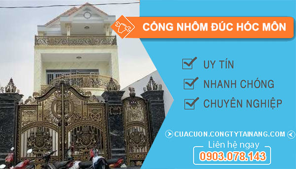 cổng nhôm đúc tại Hóc Môn