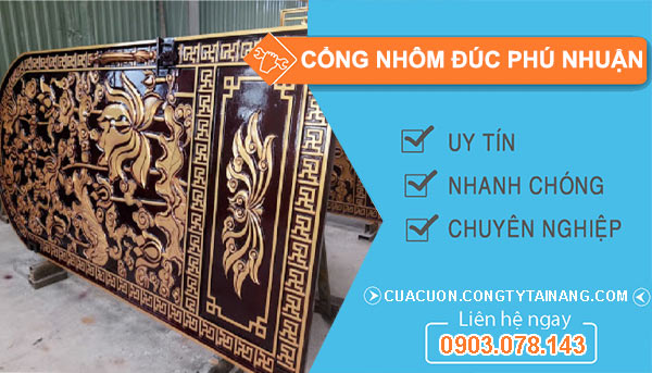 cổng nhôm đúc tại Phú Nhuận