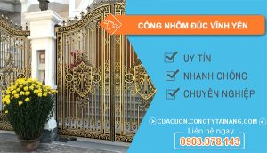 Cổng Nhôm Đúc Vĩnh Yên