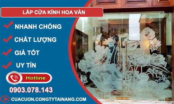 dịch vụ lắp cửa kính hoa văn