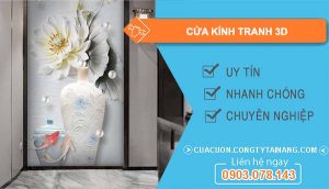dịch vụ lắp cửa kính tranh 3d