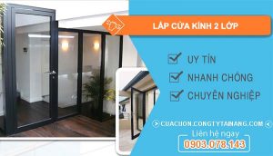 lắp cửa kính 2 lớp