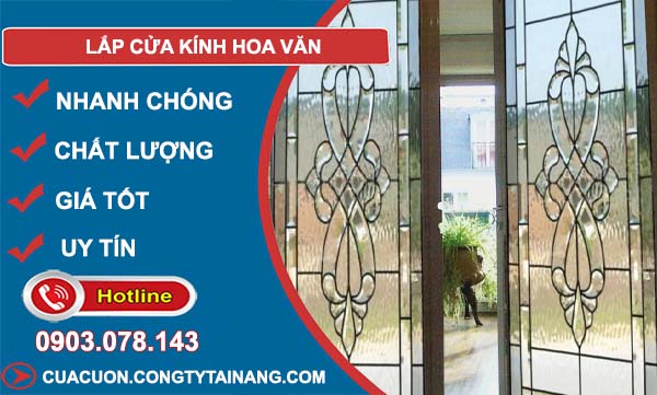 lắp cửa kính hoa văn