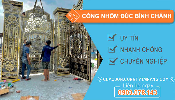 thi công Sửa cổng nhôm đúc Bình Chánh