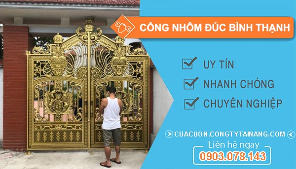 Thi công cổng nhôm đúc Bình Thạnh