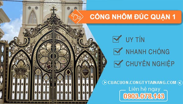 Thi công cổng nhôm đúc Quận 1