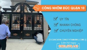 Thi công cổng nhôm đúc Quận 10