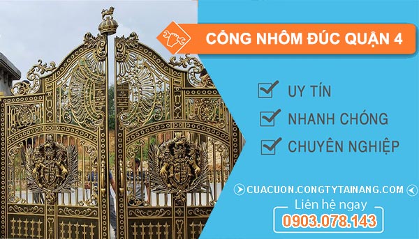 Thi công cổng nhôm đúc Quận 4