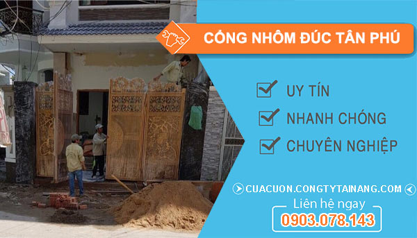Thi công Sửa cổng nhôm đúc Tân Phú