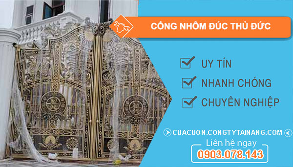 Thi công cổng nhôm đúc Thủ Đức