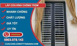 thợ lắp cửa kính chống trộm