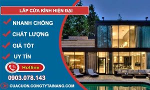 thợ lắp cửa kính hiện đại
