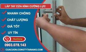 thợ lắp tay cửa kính cường lực