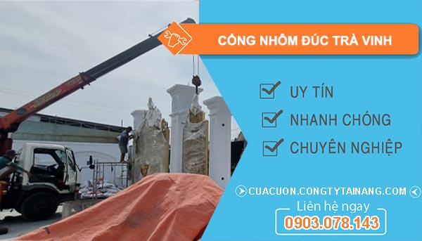 cổng nhôm đúc tại trà vinh