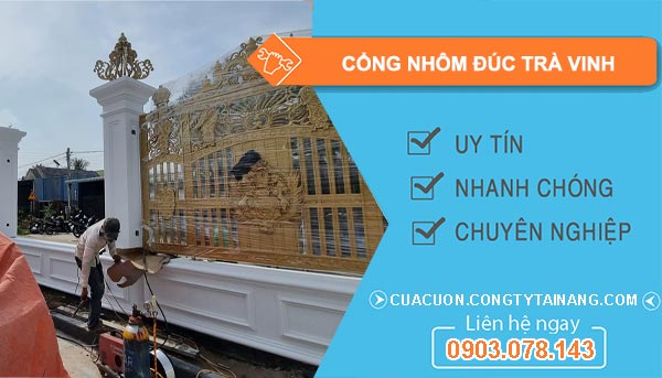 cổng nhôm đúc trà vinh