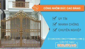 Thợ cổng nhôm đúc cao bằng