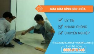 sửa cửa kính bình hoà