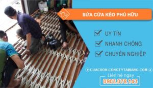 dịch vụ sửa cửa kéo phú hữu