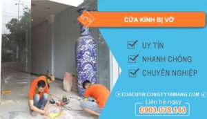 khắc phục cửa kính bị vỡ