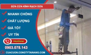 sửa cửa kính rạch dừa