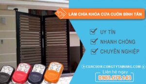làm chìa khoá cửa cuốn bình tân