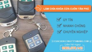 làm chìa khoá cửa cuốn tân phú
