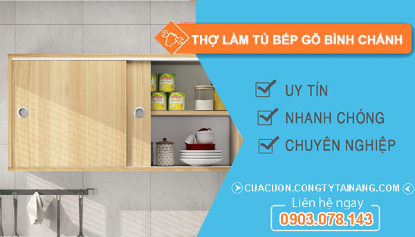 dịch vụ Thợ làm tủ bếp gỗ Bình Chánh