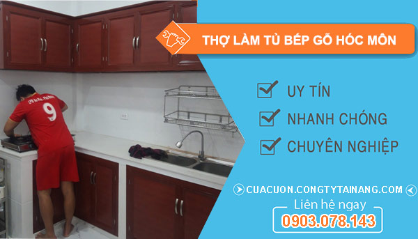 dịch vụ Thợ làm tủ bếp gỗ Hóc môn