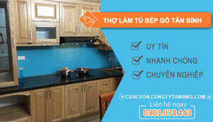 dịch vụ Thợ làm tủ bếp gỗ Tân Bình