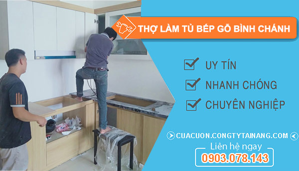 Thợ làm tủ bếp gỗ Bình Chánh