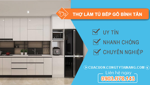 Thợ làm tủ bếp gỗ Bình Tân