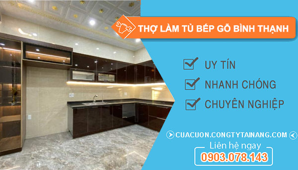 Thợ làm tủ bếp gỗ Bình Thạnh