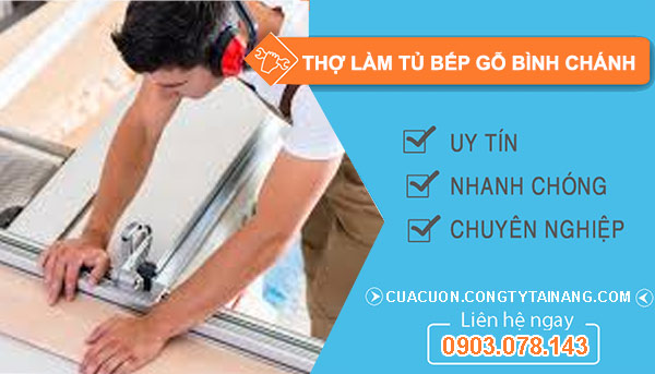 Thợ làm tủ bếp gỗ tại Bình Chánh