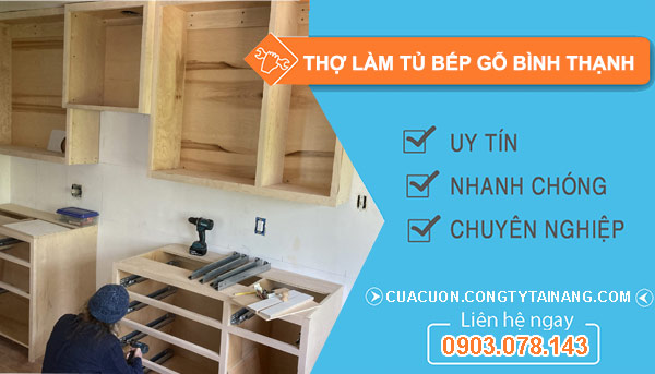 Thợ làm tủ bếp gỗ tại Bình Thạnh