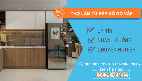 Thợ làm tủ bếp gỗ tại Gò Vấp
