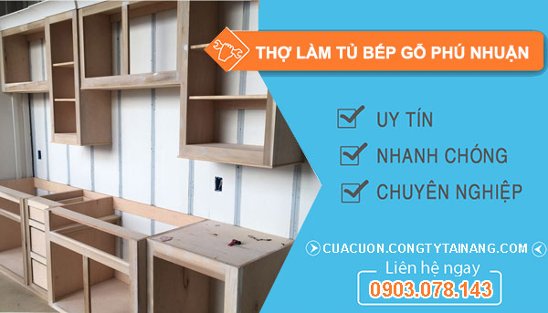 Thợ làm tủ bếp gỗ tại Phú Nhuận