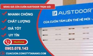 bảng giá cửa cuốn austdoor trọn gói cập nhật mới nhất