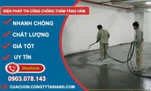 biện pháp thi công chống thấm tầng hầm