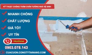 các kỹ thuật chống thấm chân tường nhà vệ sinh