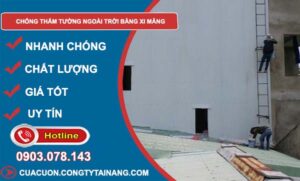 cách chống thấm tường ngoài trời bằng xi măng