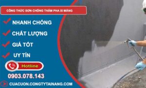 công thức sơn chống thấm pha xi măng