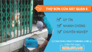 dịch vụ Thợ Sơn Cửa Sắt Quận 5