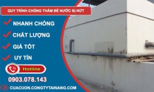 quy trình chống thấm bể nước bị nứt