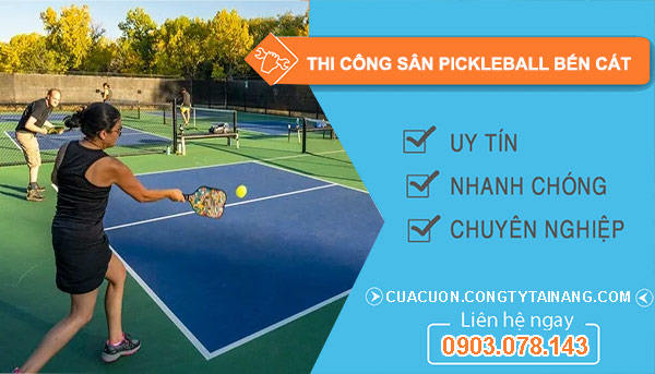 thi công sân Pickleball Bến Cát