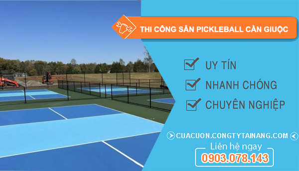 thi công sân Pickleball Cần Giuộc