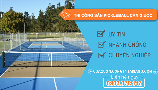 thi công sân Pickleball tại Cần Giuộc