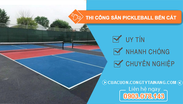 thợ thi công sân Pickleball Bến Cát